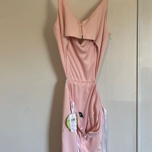 Long formal baby pink dress